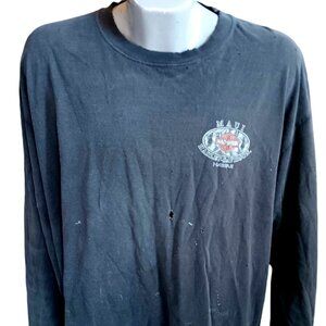 XXL Vintage T-shirt Harley-Davidson Maui Hawaii Long Sleeve 2001 2 Sided Trashed